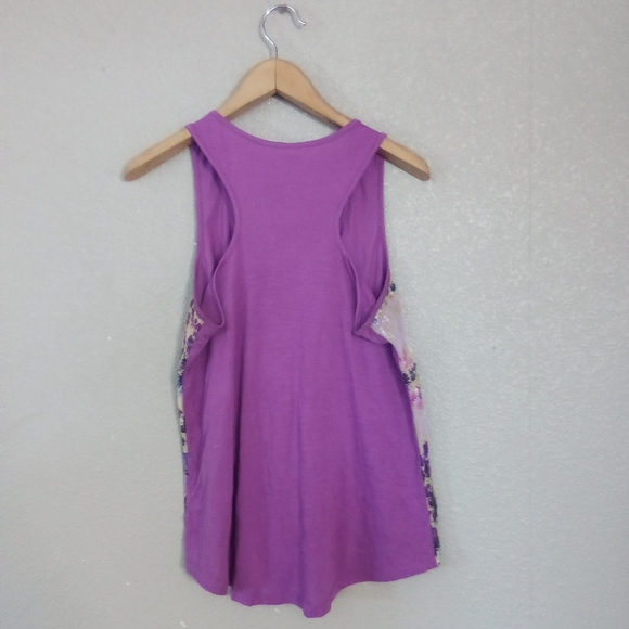 Purple Floral Sequin Women's Top - Picture 3 of 3